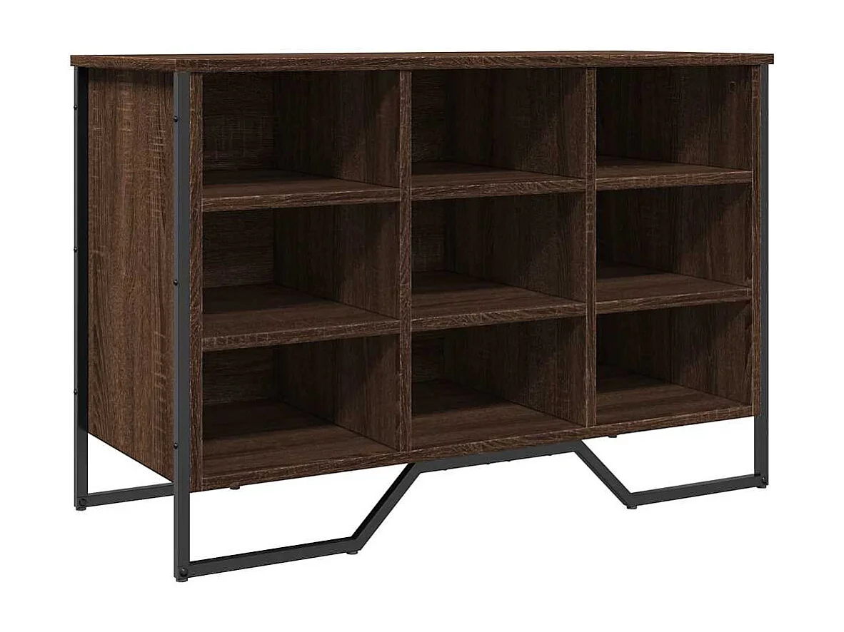 Zapatero roble marrón 90x38x61,5 cm madera de ingeniería