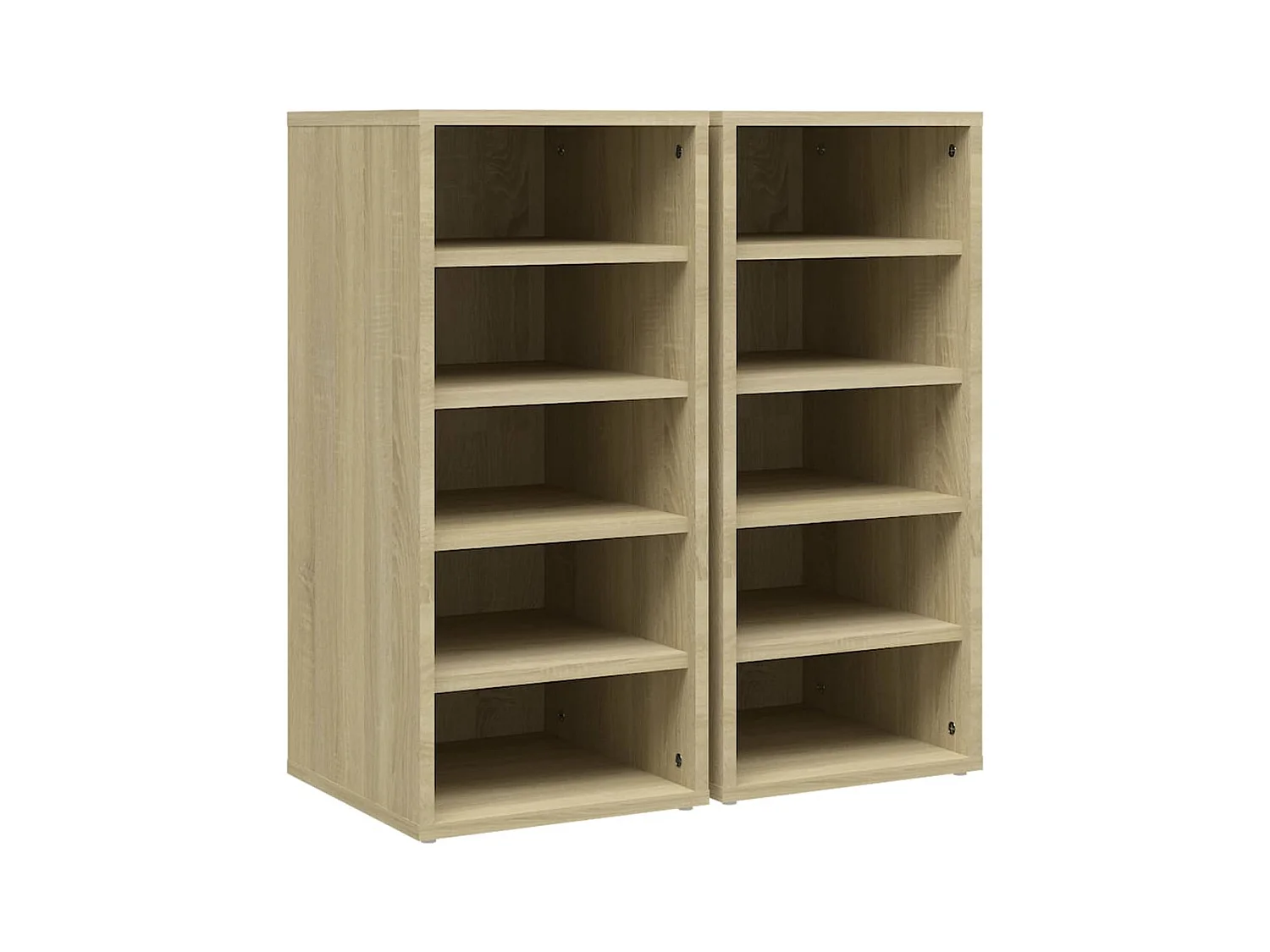 Armoires à chaussures 2 pcs Chêne Sonoma Bois d'ingénierie