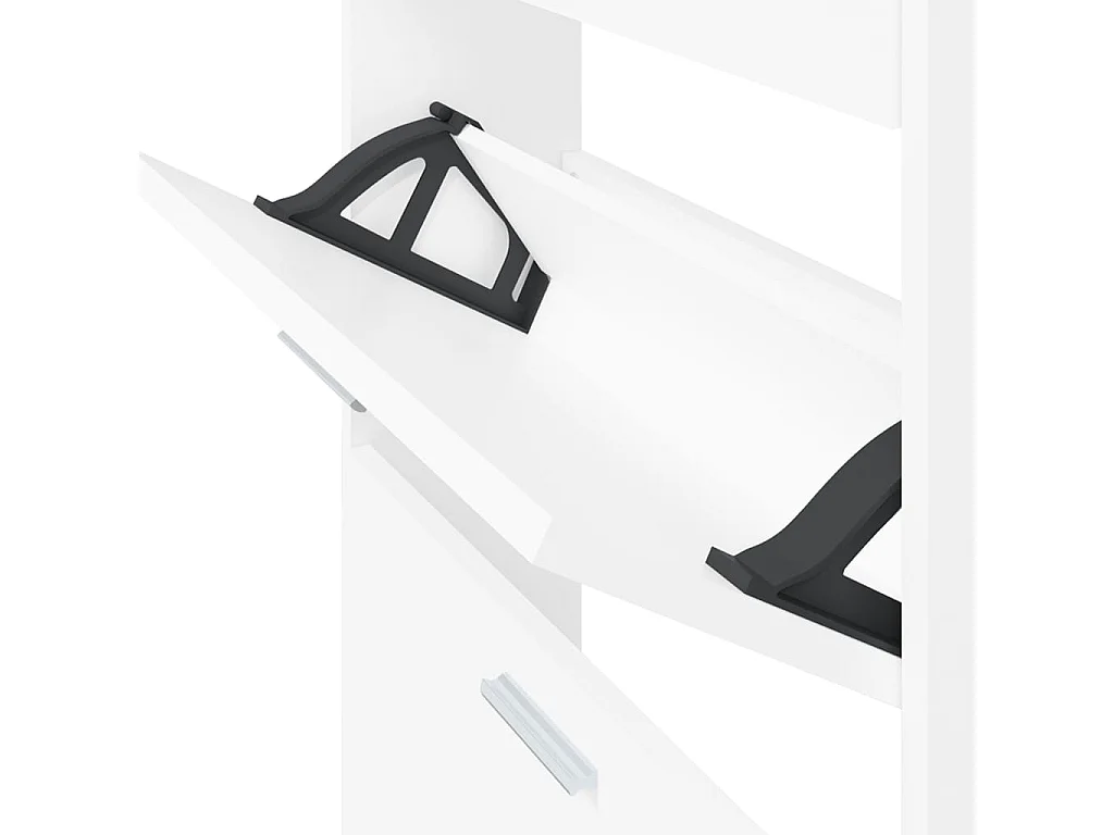 Witte schoenenkast 59x17x108 cm Technisch hout