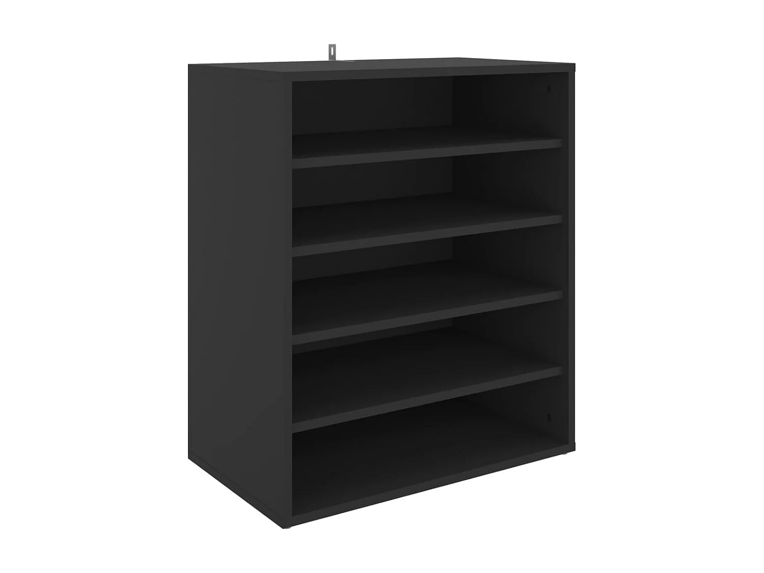 Zapatero negro 60x35x70 cm Madera contrachapada