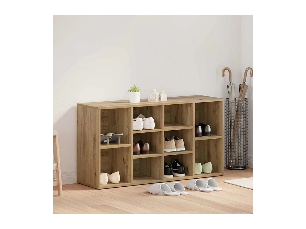 Panca portascarpe con ripiano Altro rovere artigianale 103 x 30 x 55 cm