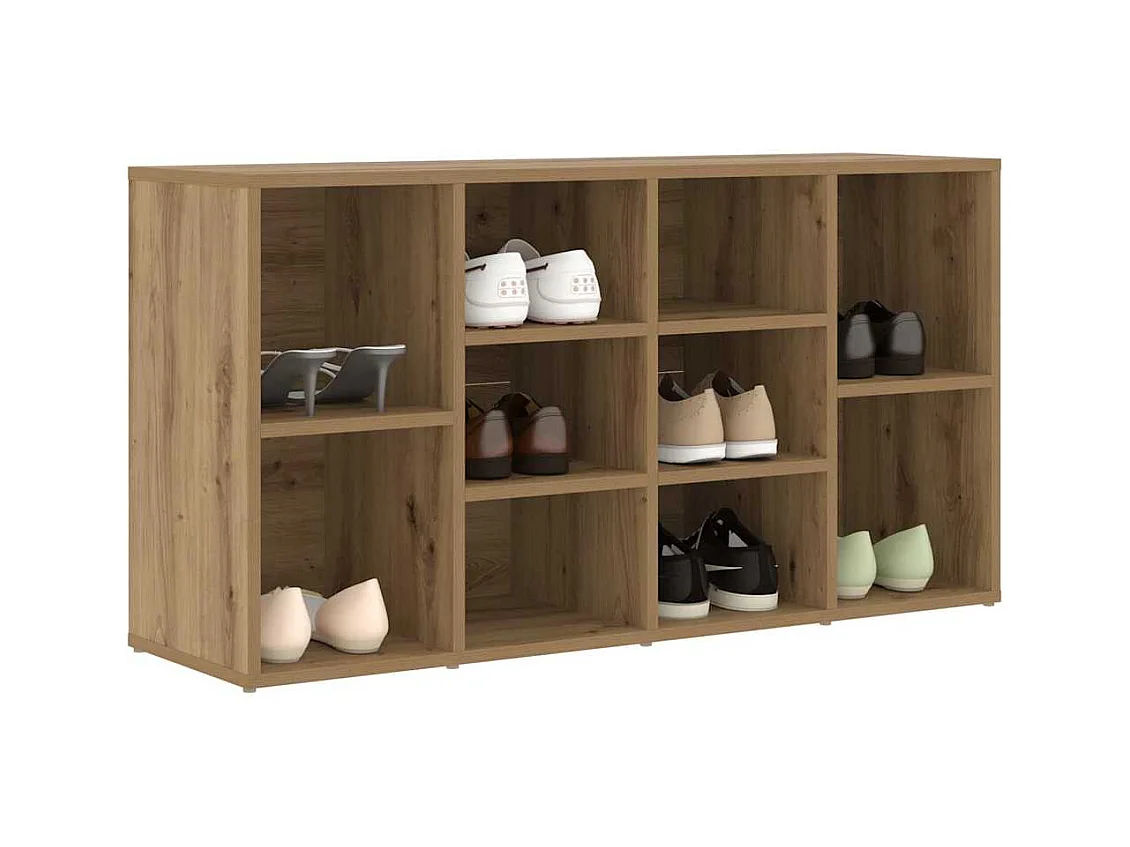 Panca portascarpe con ripiano Altro rovere artigianale 103 x 30 x 55 cm