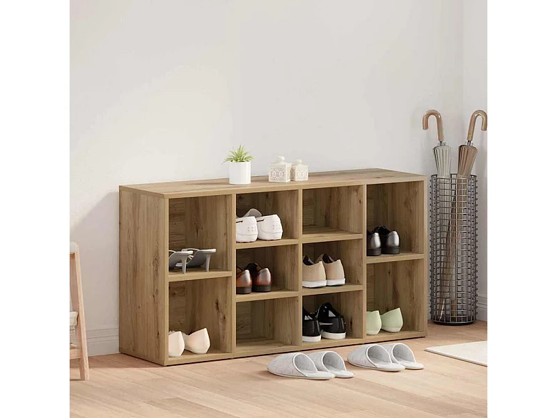 Banco zapatero con estante Otro roble artesanal 103 x 30 x 55 cm