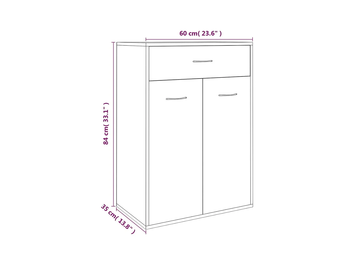 Scarpiera Sonoma grigia 60x35x84 cm in legno ingegnerizzato