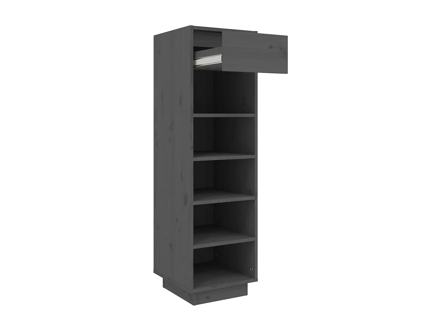 Zapatero gris 30x34x105 cm madera maciza de pino