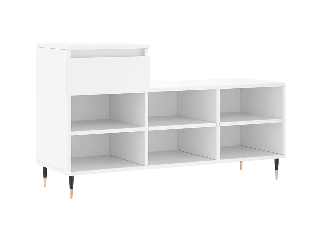 Armoire à chaussures Blanc 102x36x60 cm Bois d'ingénierie