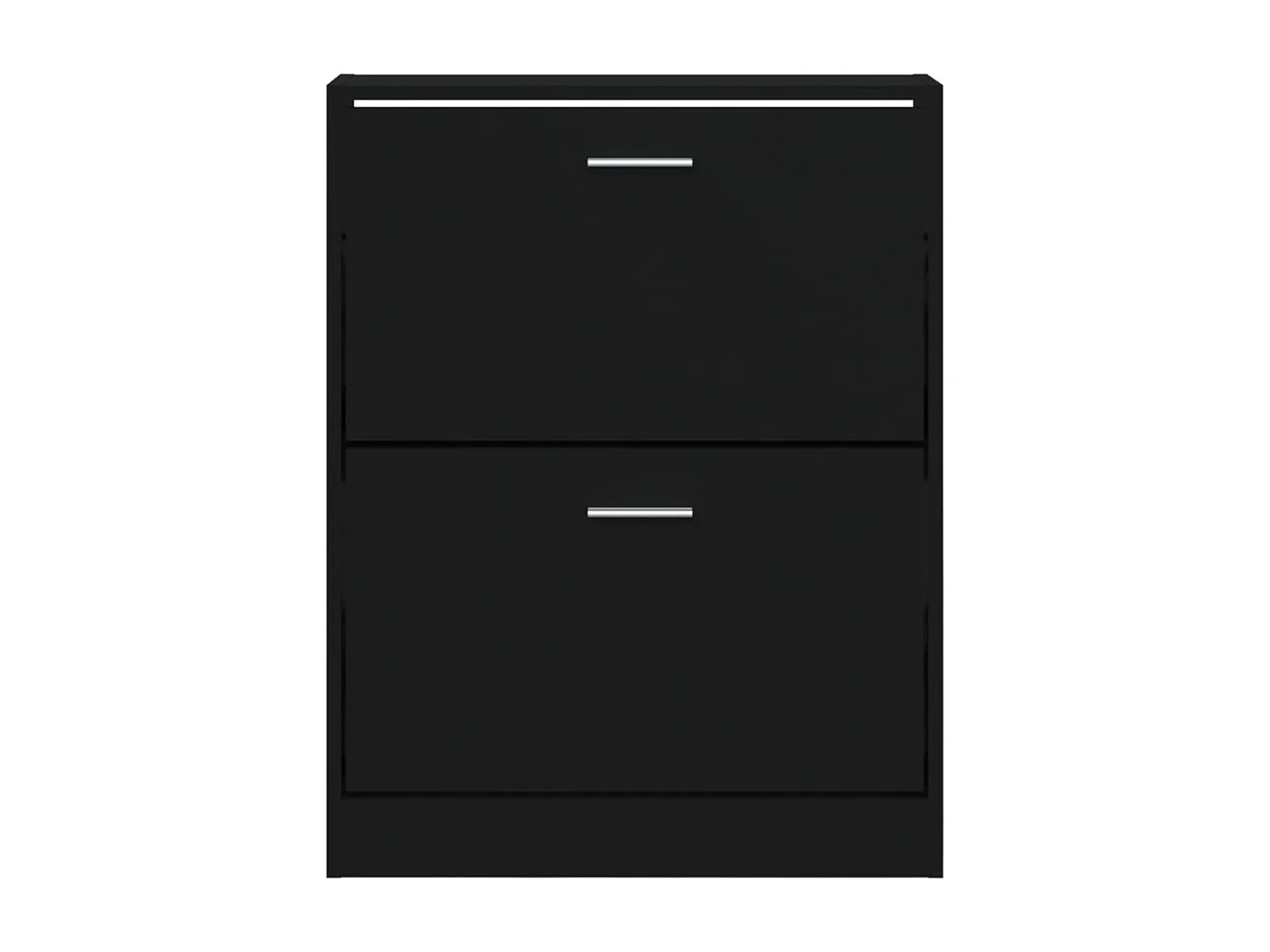 Scarpiera nera 59x17x81 cm Legno ingegnerizzato