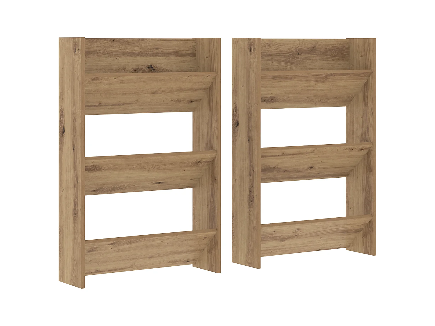 Cabinets à chaussures muraux avec étagère Autre 2 pcs chêne artisanal