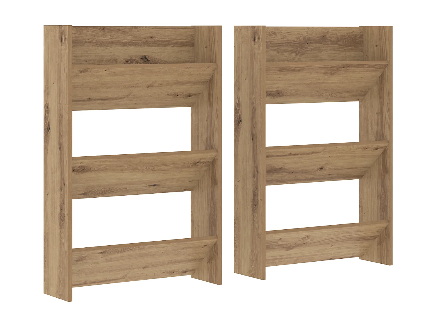 Cabinets à chaussures muraux avec étagère Autre 2 pcs chêne artisanal