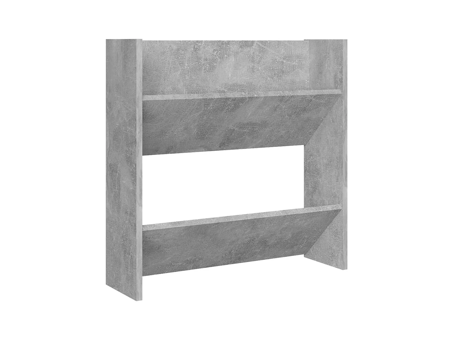 Armoires à chaussures murales 2 pcs Gris béton 60x18x60 cm