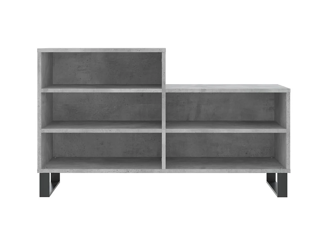 Armoire à chaussures Gris béton 102x36x60 cm Bois d'ingénierie