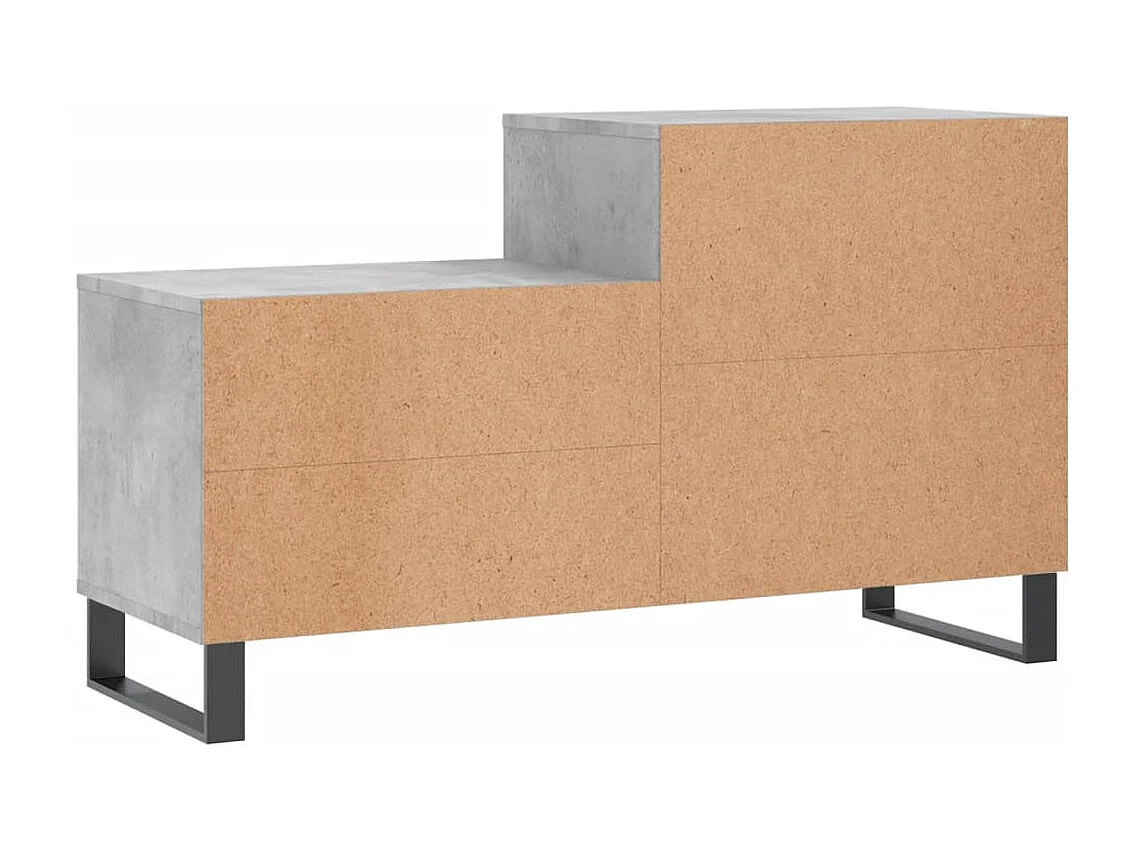 Armoire à chaussures Gris béton 102x36x60 cm Bois d'ingénierie