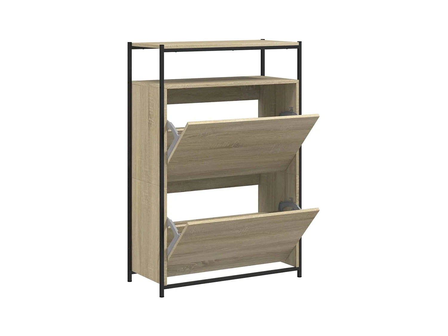 Armoire à chaussures chêne sonoma 75x34x112cm bois d'ingénierie