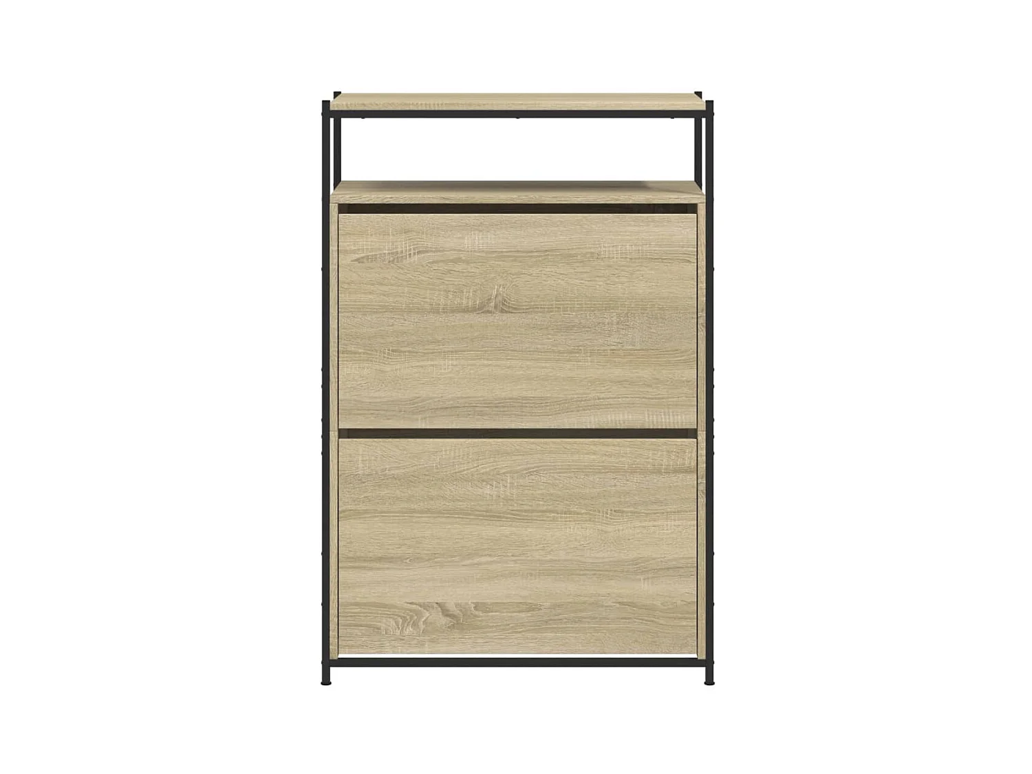 Armoire à chaussures chêne sonoma 75x34x112cm bois d'ingénierie