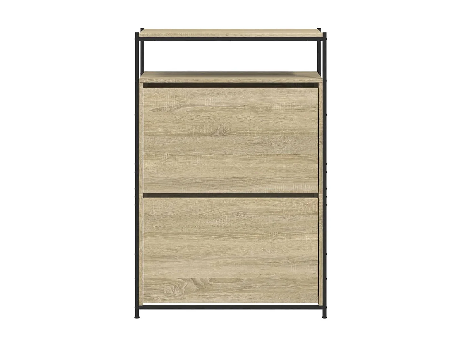 Zapatero de roble Sonoma 75x34x112cm madera de ingeniería