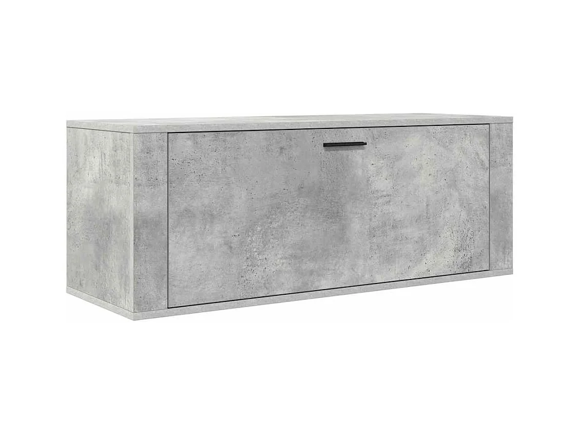 Betongrijze wandschoenenkast 100x35x38 cm