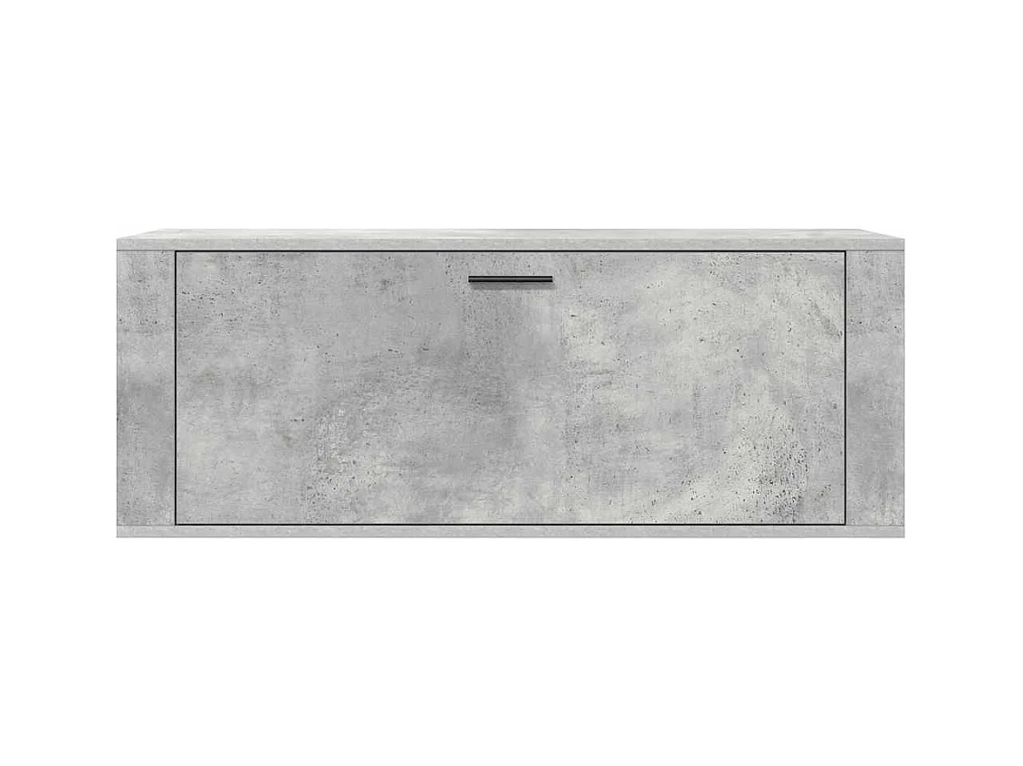 Betongrijze wandschoenenkast 100x35x38 cm