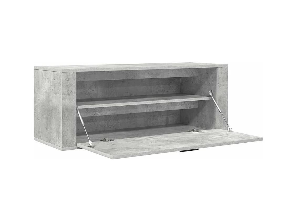 Betongrijze wandschoenenkast 100x35x38 cm