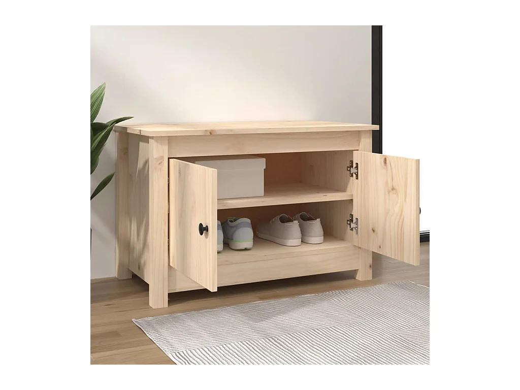 Armoire à chaussures 70x38x45,5 cm Bois de pin massif