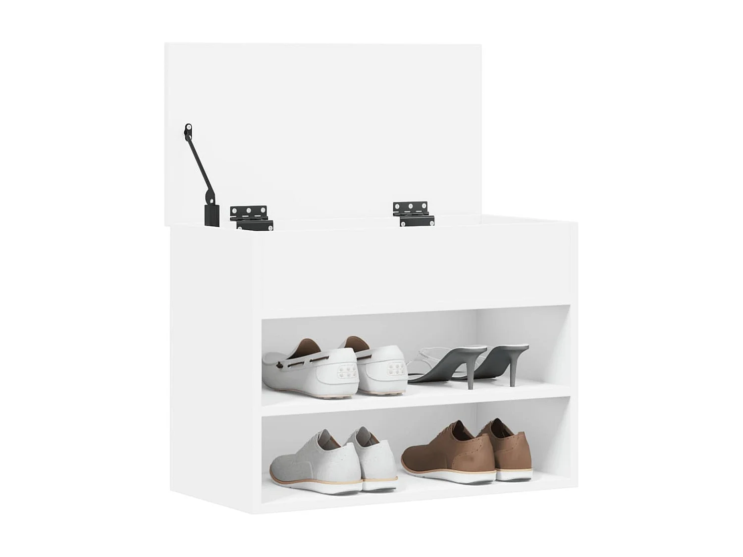 Banco zapatero blanco 60x30x45 cm Madera de ingeniería