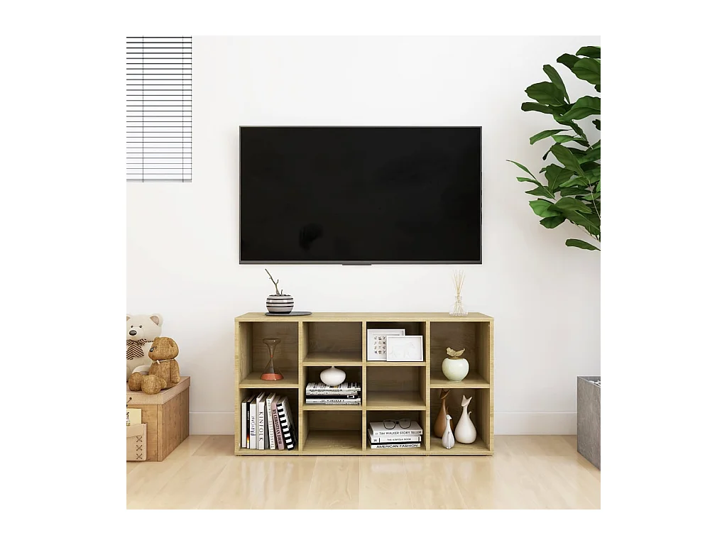 Banco zapatero roble Sonoma 103x30x54,5 cm Madera de ingeniería