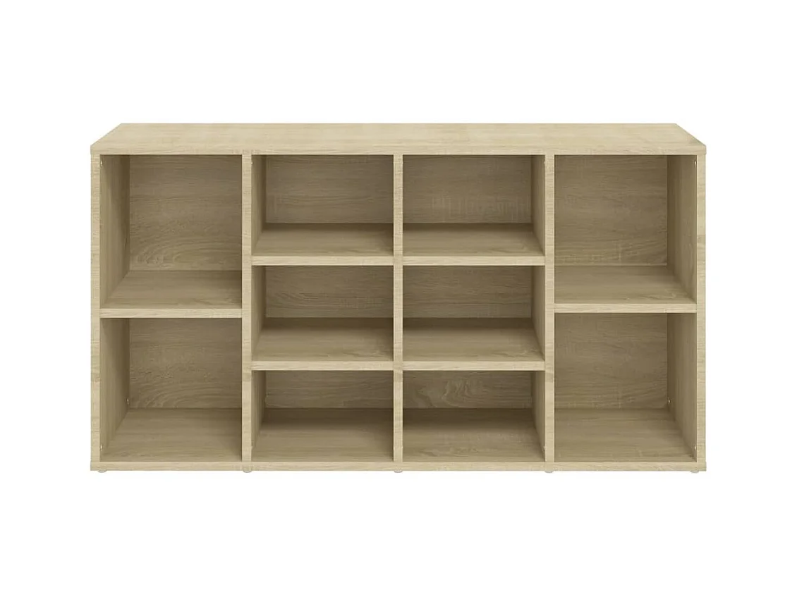 Banco zapatero roble Sonoma 103x30x54,5 cm Madera de ingeniería