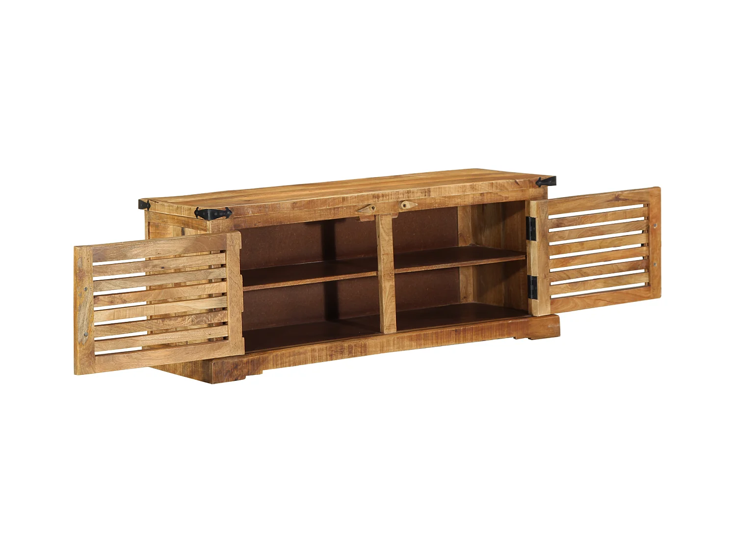 Banc à chaussures 110x38x45 cm Bois massif Bois de mangue brut