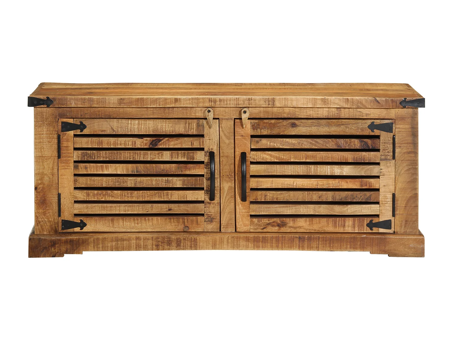 Banc à chaussures 110x38x45 cm Bois massif Bois de mangue brut