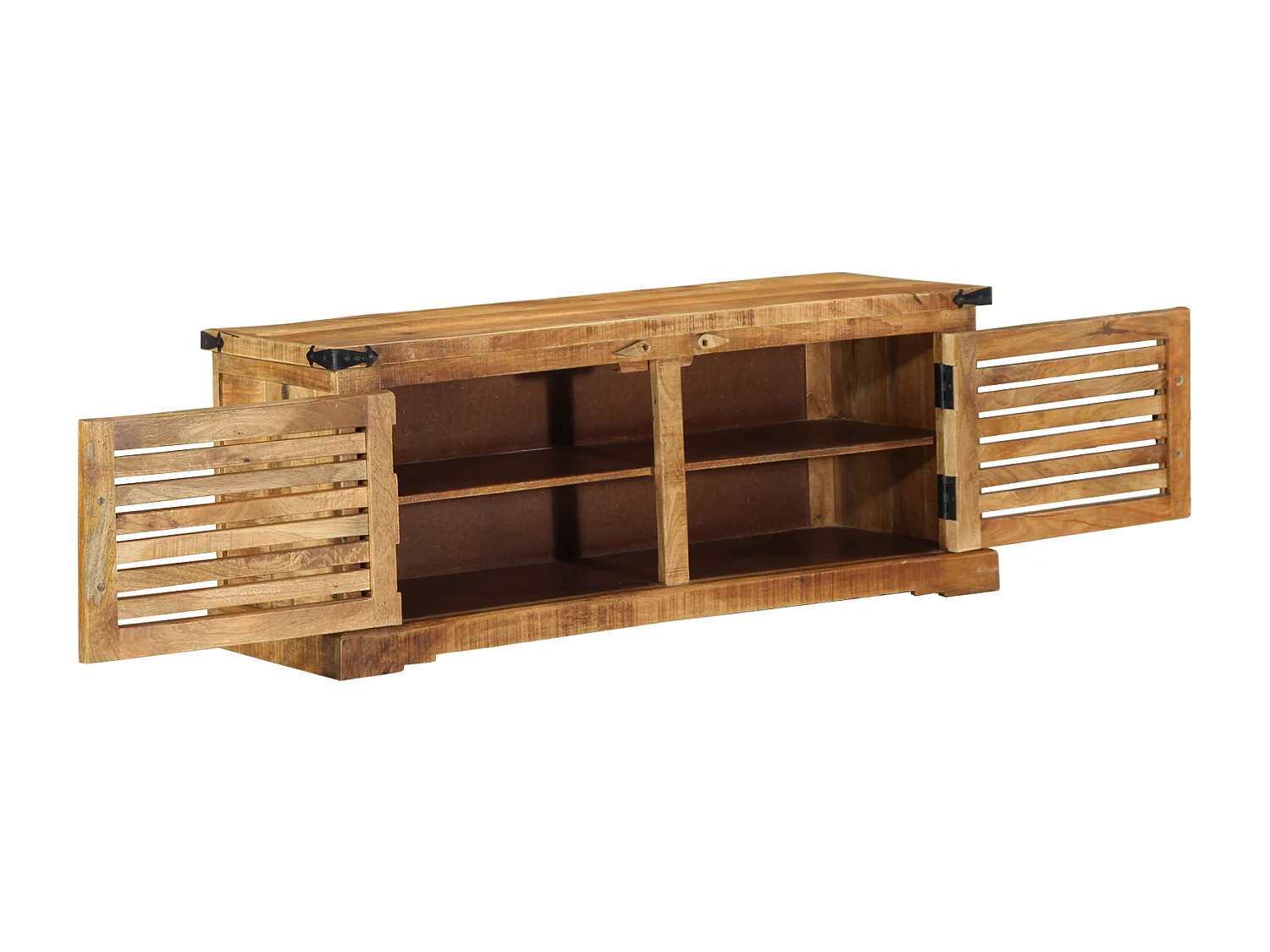 Banc à chaussures 110x38x45 cm Bois massif Bois de mangue brut