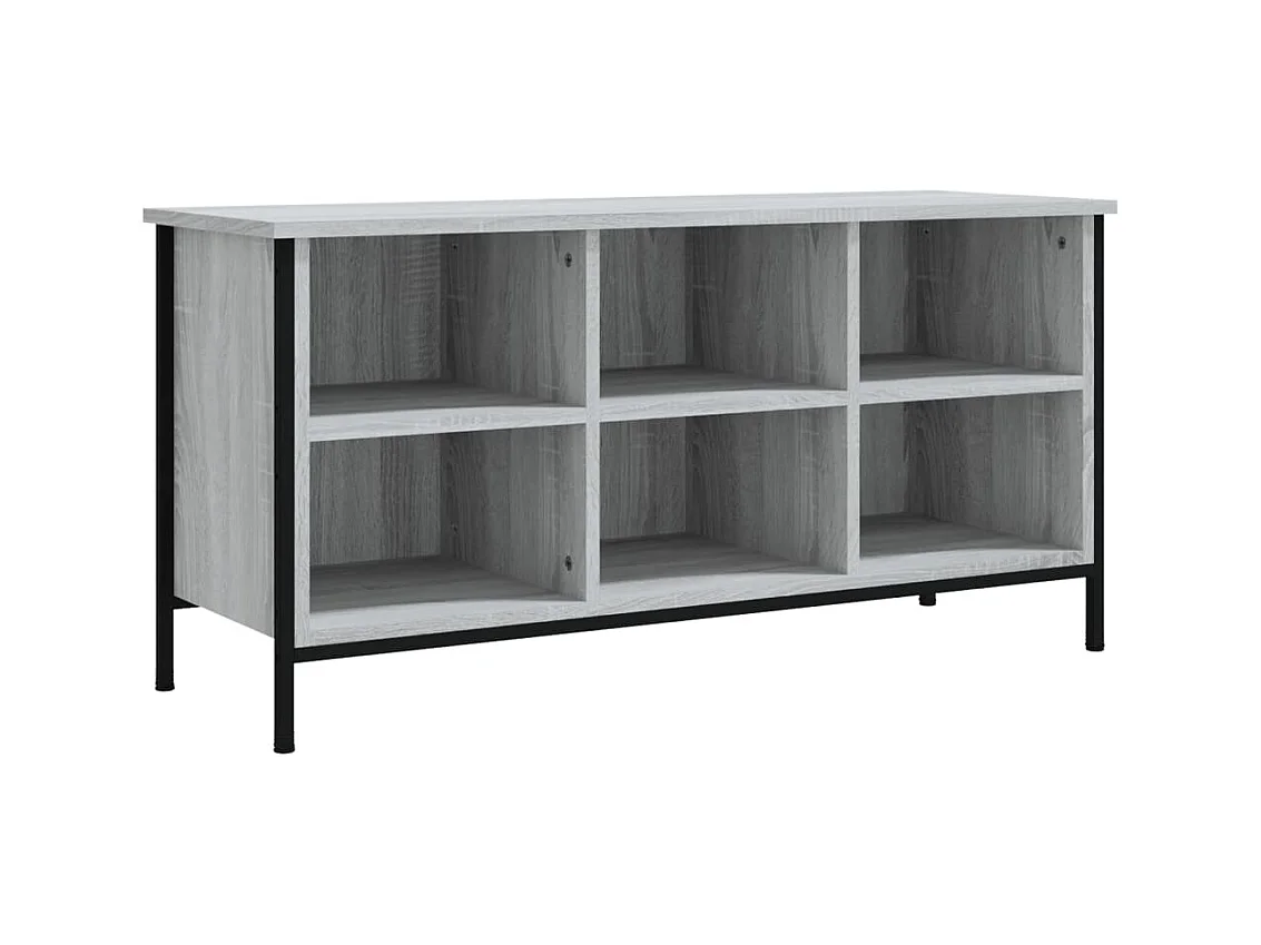 Sonoma grijze schoenenkast 100x35x50 cm bewerkt hout