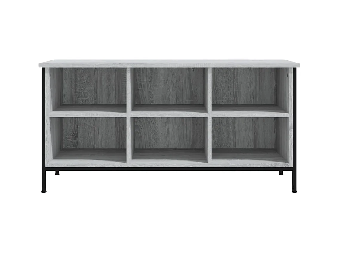 Sonoma grijze schoenenkast 100x35x50 cm bewerkt hout