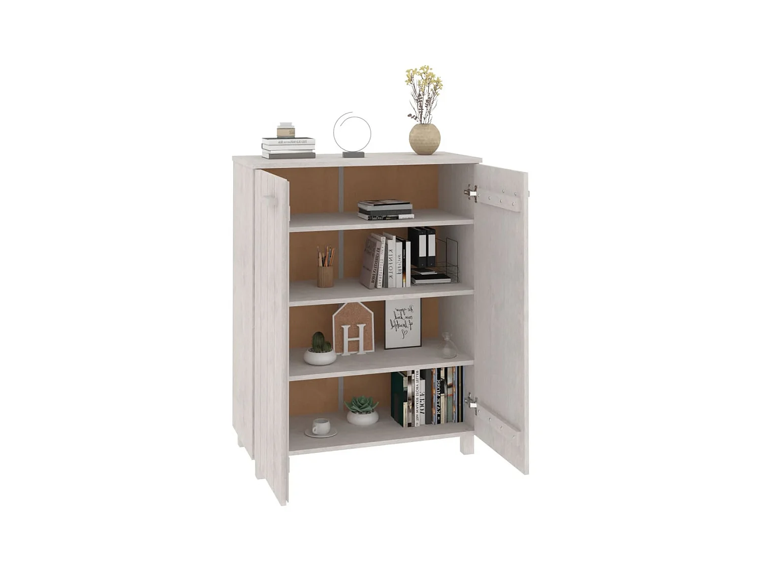 Armoire à chaussures Blanc 85x40x108 cm Bois de pin