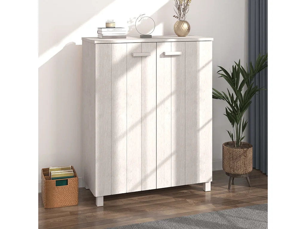 Zapatero Blanco 85x40x108 cm Madera de Pino