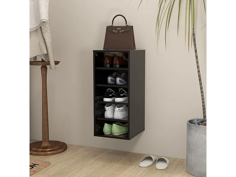 Armoire à chaussures Noir 31,5x35x70 cm Aggloméré