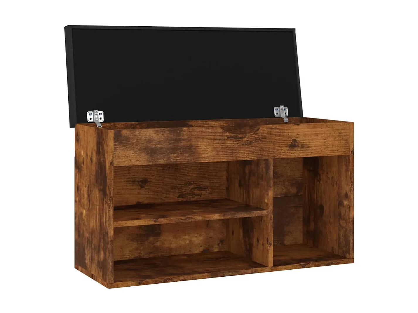 Banco zapatero con cojín Roble ahumado Madera de ingeniería