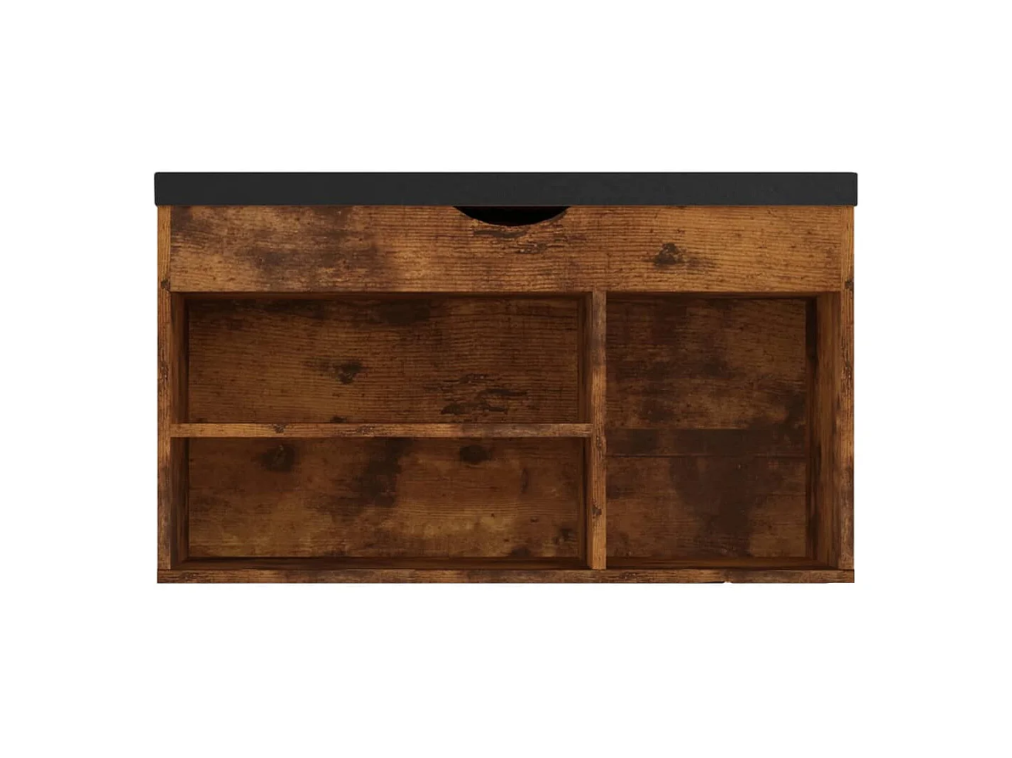 Banco zapatero con cojín Roble ahumado Madera de ingeniería