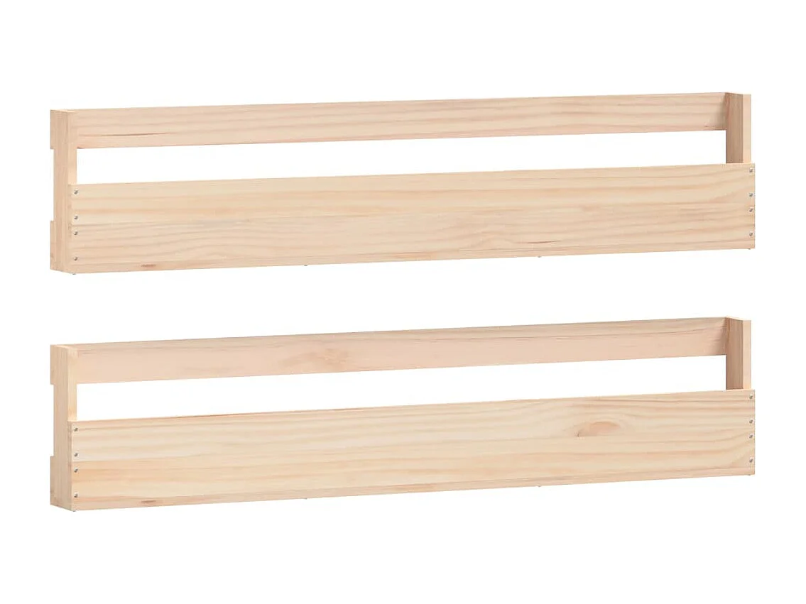 Zapateros de pared 2 uds 110x9x23 cm Pino macizo
