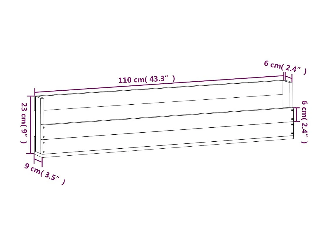 Zapateros de pared 2 uds 110x9x23 cm Pino macizo