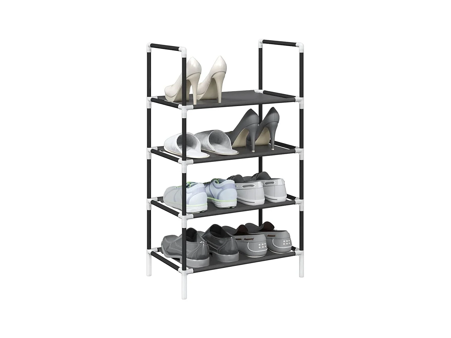 Étagère à chaussures 4 niveaux 44x28x77 cm tissu non-tissé