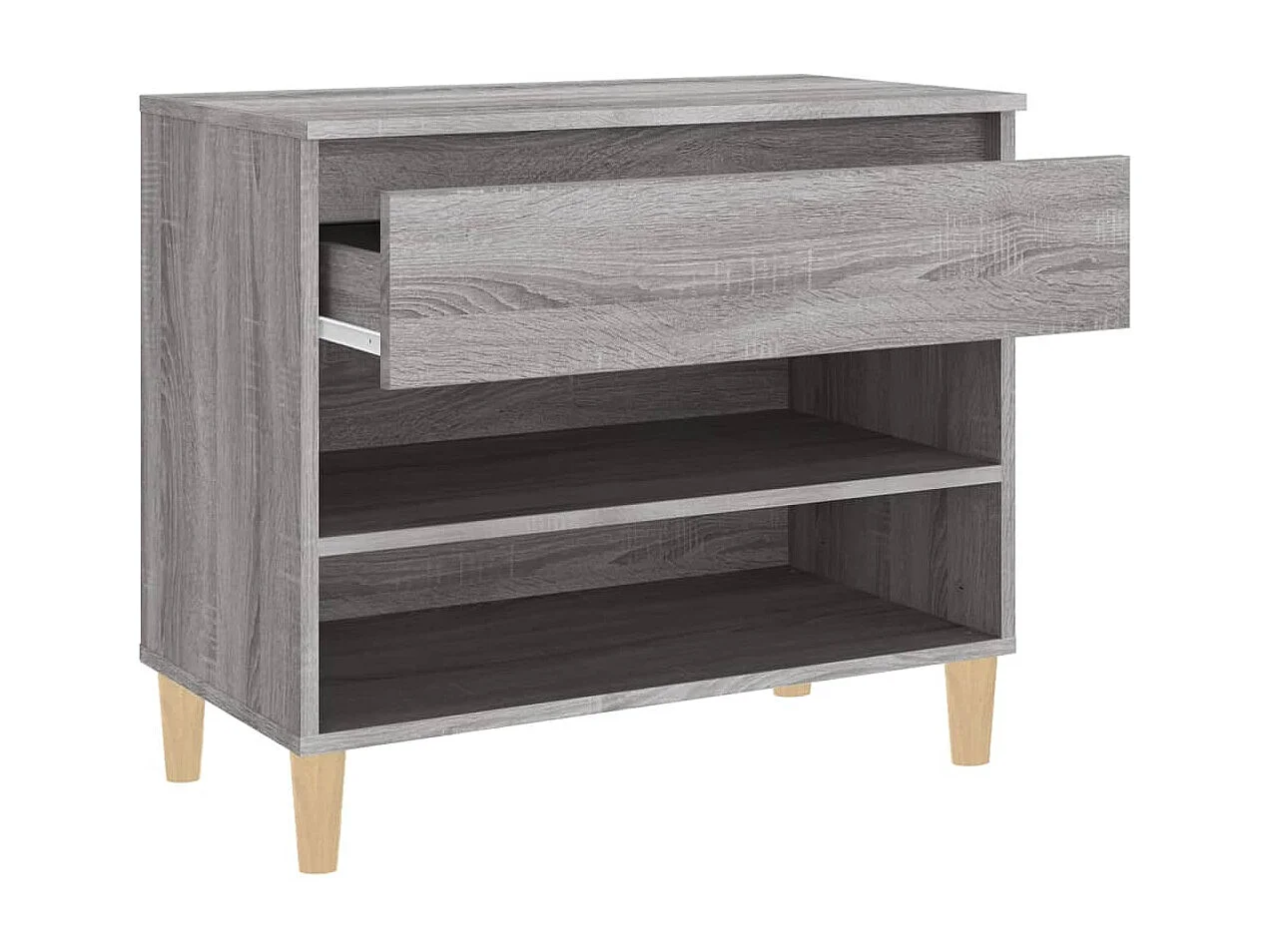 Scarpiera in legno ingegnerizzato grigio Sonoma 70x36x60 cm