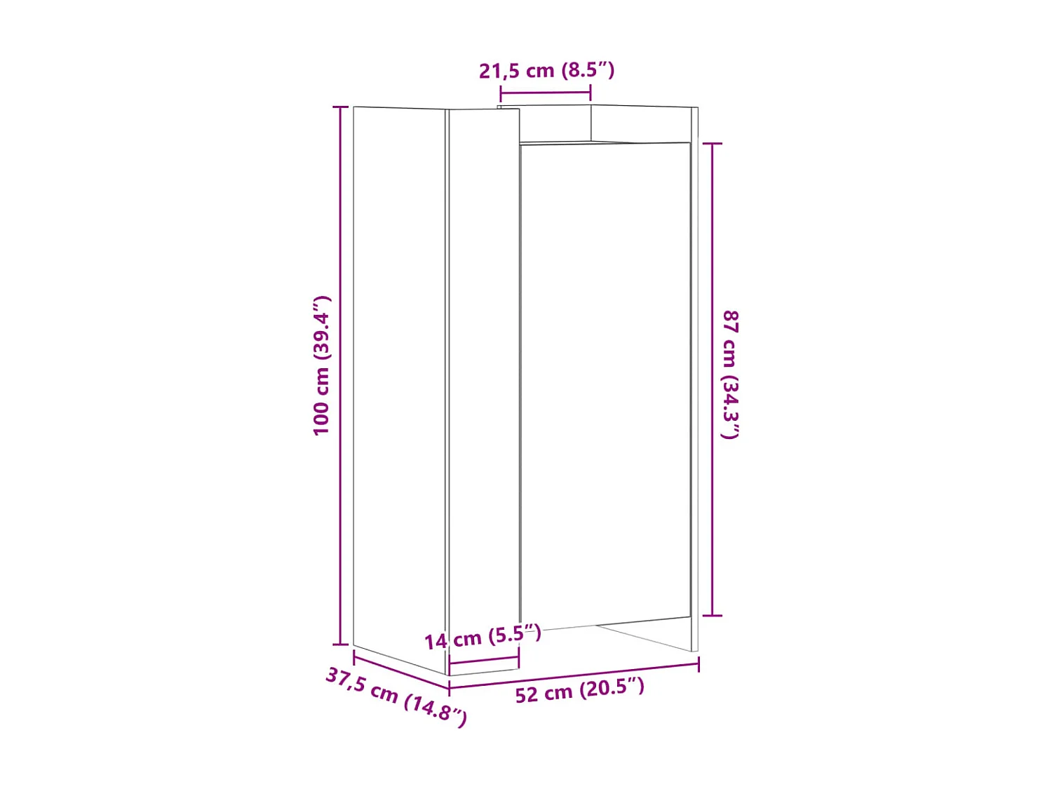 Armoire à chaussures chêne sonoma 52x37,5x100 cm