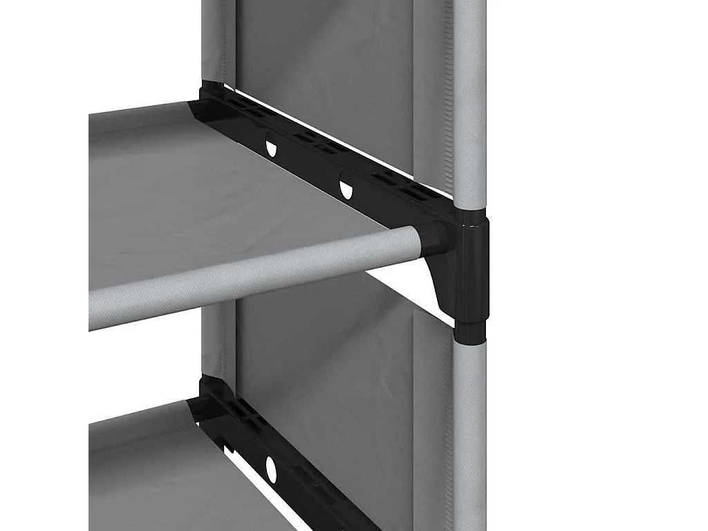 Schoenenrek met 4 niveaus, grijs, 54x28x55 cm, non-woven stof