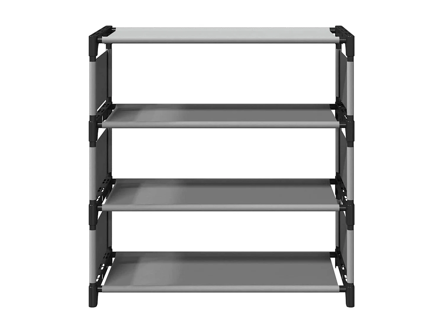 Étagère à chaussures 4 niveaux gris 54x28x55 cm tissu non-tissé
