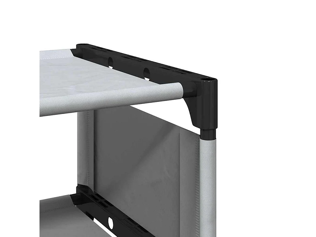 Étagère à chaussures 4 niveaux gris 54x28x55 cm tissu non-tissé