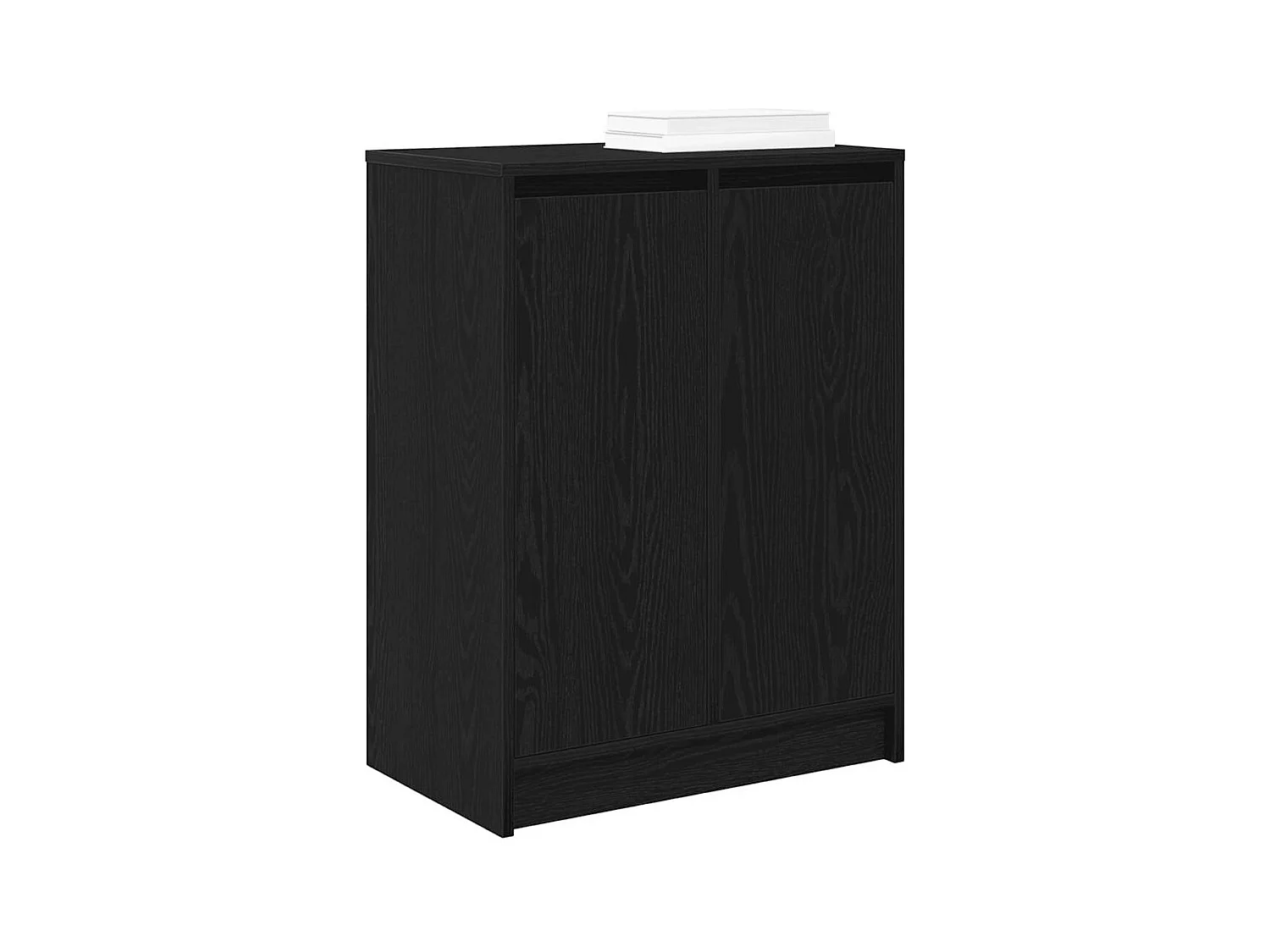 Armoire à chaussures chêne noir 57x34x76 cm bois d'ingénierie
