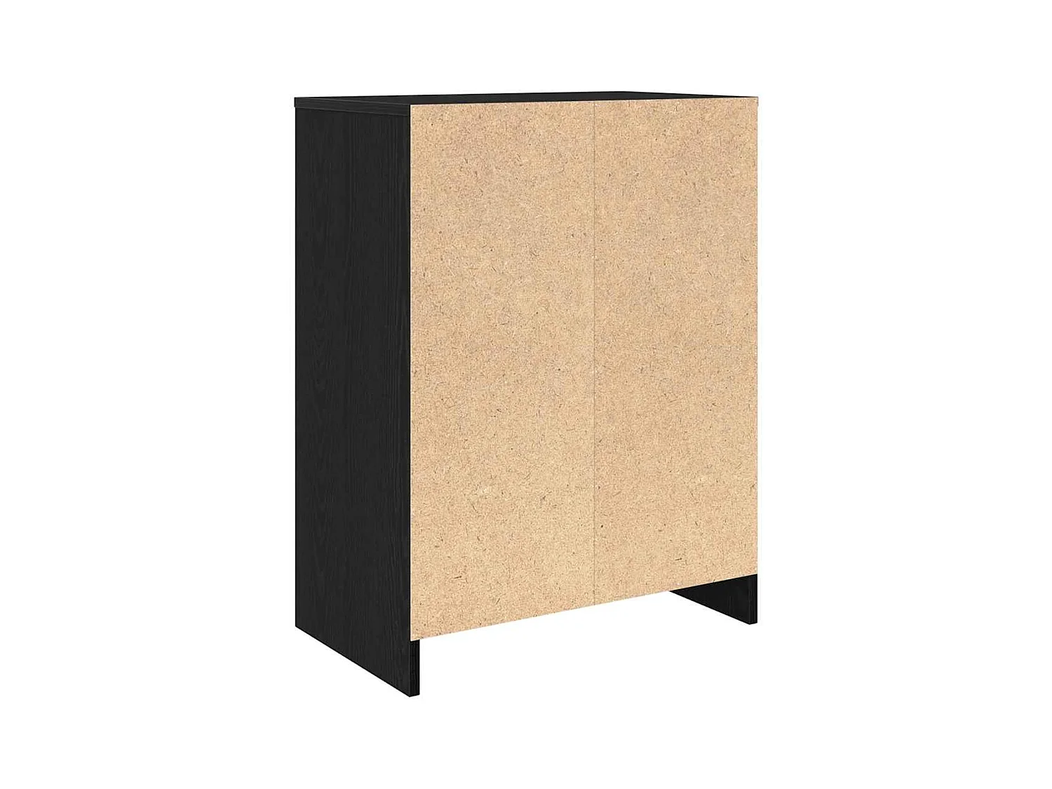 Armoire à chaussures chêne noir 57x34x76 cm bois d'ingénierie