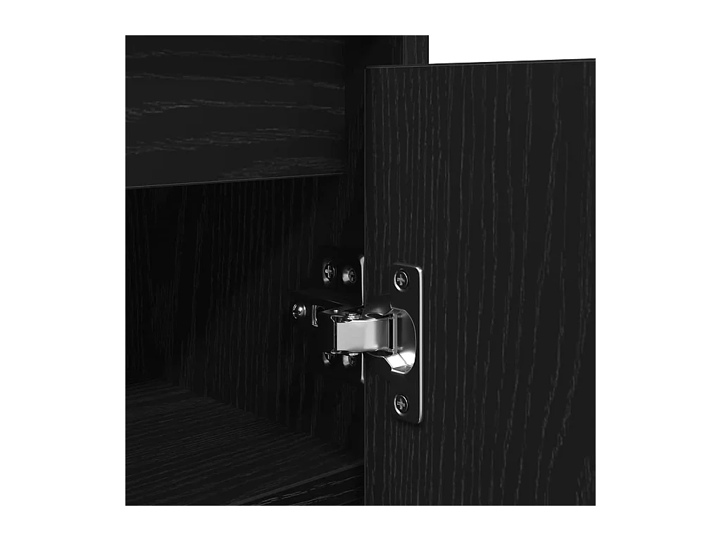 Armoire à chaussures chêne noir 57x34x76 cm bois d'ingénierie