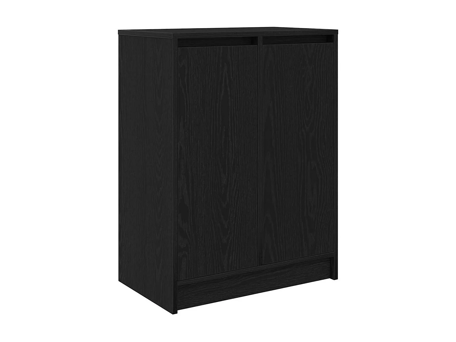 Armoire à chaussures chêne noir 57x34x76 cm bois d'ingénierie