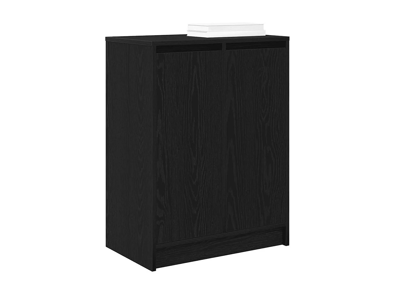 Armoire à chaussures chêne noir 57x34x76 cm bois d'ingénierie