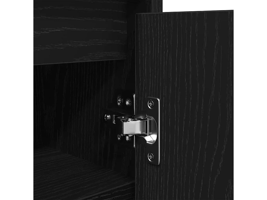 Armoire à chaussures chêne noir 57x34x76 cm bois d'ingénierie